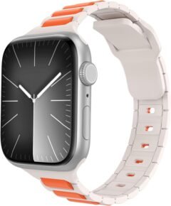 MoKo Bracelets Compatible avec Bracelet Apple Watch Ultra 2/Ultra 38mm 40mm 41mm Hommes Femmes, Bracelet de remplacement sportif Silicone pour iWatch SE série 9 8 7 6 5 4 3 Ultra 2 1